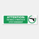 Attention Firearm Bumper Sticker