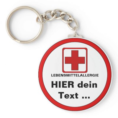 Attention - food allergy key chains by MedizinButtons