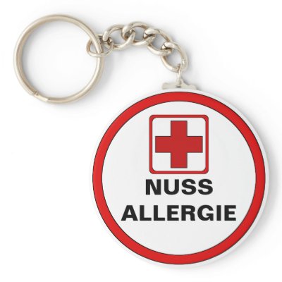 Attention - NUT allergy Key Chain by MedizinButtons