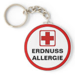 Attention - PEANUT allergy Key Chain