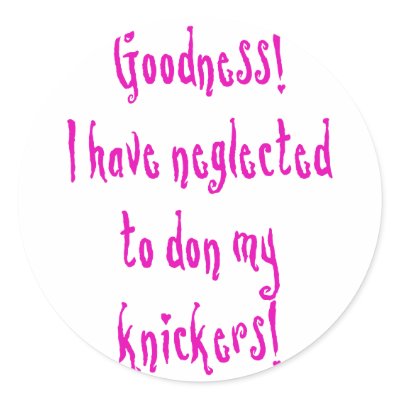 Attention Seeking Underwear Bandit Round Sticker by spyderfyngers