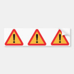 Attention Sign Bumper Sticker