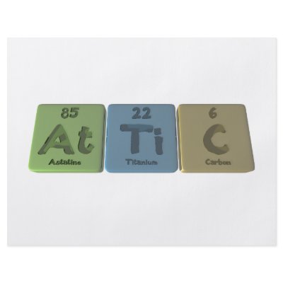 Attic-At-Ti-C-Astatine-Titanium-Carbon Personalized Flyer by ChemicalWords