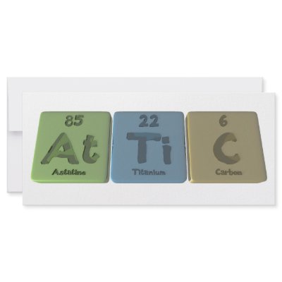 Attic-At-Ti-C-Astatine-Titanium-Carbon Rack Card by ChemicalWords
