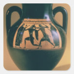 Attic black figure amphora depicting Theseus and t Square Stickers