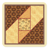 Attic Window in Rust & Gold Stickers