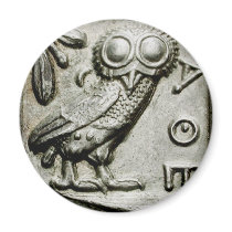 Attica Tetradrachm Owlthena magnets by ShovelTest Attica Tetradrachm Owlthena magnets