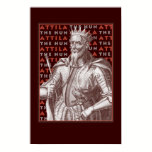 Attila The Hun - Striking Antique Image Poster posters