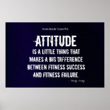 Attitude and Fitness Success #1! Poster