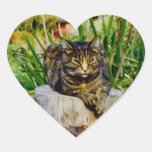 ATTITUDE CAT HEART STICKERS
