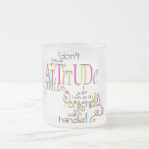 Attitude - Frosted Glass Mug