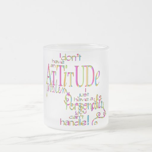 Attitude - Frosted Glass Mug