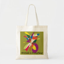 Attitude is Everything-Abstract Pencil Sketch Bag