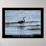 ATTITUDE IS EVERYTHING Great Blue Heron Photo posters