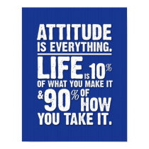 Attitude is Everything Poster - Blue posters
