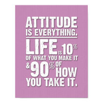 Attitude is Everything Poster - Pink posters