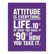 Attitude is Everything Poster - Purple posters