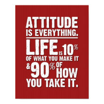 Attitude is Everything Poster - Red posters