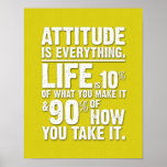 Attitude is Everything Poster - Yellow