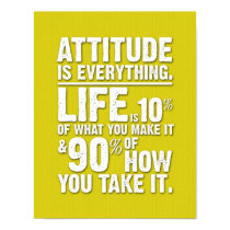 Attitude is Everything Poster - Yellow posters