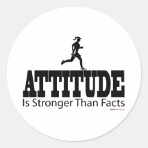 Attitude is Strong Than Facts Round Sticker