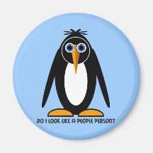 attitude penguin fridge magnets