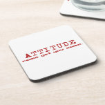 Attitude Red Coaster cork coasters