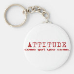 Attitude Red keychains