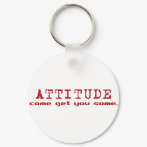Attitude Red keychains