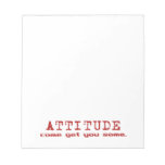 Attitude Red Notepad notepads