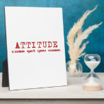Attitude Red Plaque plaques