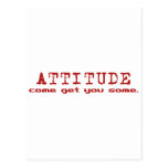 Attitude Red postcards
