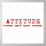 Attitude Red Poster posters