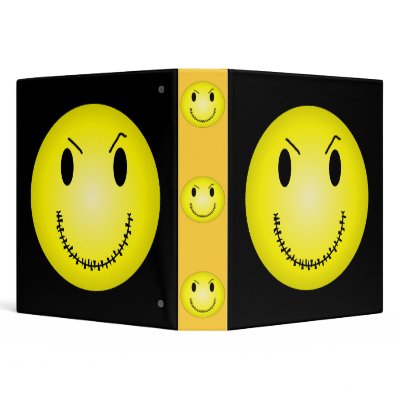 Attitude Smiley 3 Ring Binder by JKcoder