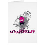 attitude whatever ermo girl vector art cards
