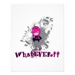 attitude whatever ermo girl vector art invitations