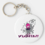 attitude whatever ermo girl vector art keychains