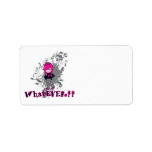 attitude whatever ermo girl vector art labels