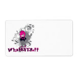 attitude whatever ermo girl vector art labels