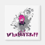 attitude whatever ermo girl vector art magnets