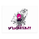 attitude whatever ermo girl vector art postcards