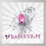 attitude whatever ermo girl vector art posters