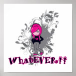 attitude whatever ermo girl vector art posters