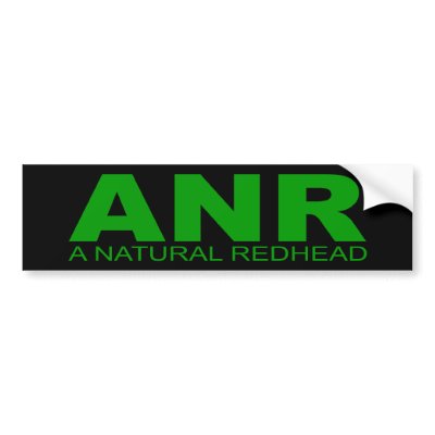 Attitudes - "A Natural Redhead" Bumper Sticker by outoftheboxx