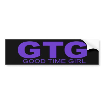 Attitudes - "Good Time Girl" Bumper Sticker by outoftheboxx