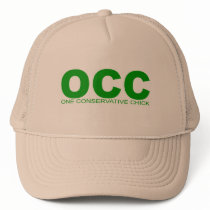 Attitudes - "One Conservative Chick" hats by outoftheboxx Attitudes - "One Conservative Chick" hats