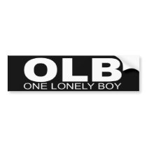 Attitudes - "One Lonely Boy" bumper stickers by outoftheboxx Attitudes - "One Lonely Boy" bumper stickers
