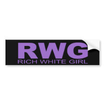 Attitudes - "Rich White Girl" bumper stickers by outoftheboxx Attitudes - "Rich White Girl" bumper stickers