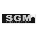 Attitudes - "Single Gay Man" bumper stickers by outoftheboxx Attitudes - "Single Gay Man" bumper stickers