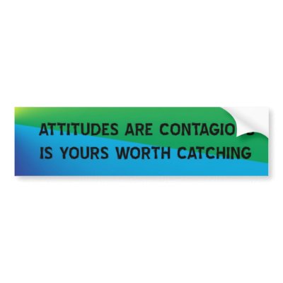 Attitudes Sticker Bumper Stickers by NormaJean35